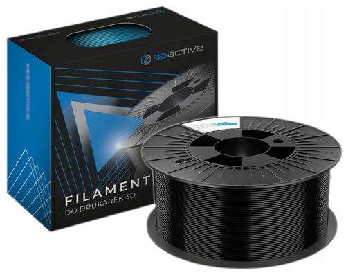 Filament PLA+ do drukarek 3D 3DACTIVE Czarny matowy 1,75mm 1kG 600mm/s na Arena.pl
