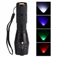 RGBW 4 Kolor w 1 Latarka LED Teleskopowa latarka