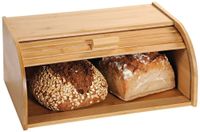 Chlebak drewniany ze zwijaną pokrywką z bambusa, 40 x 27 x 16,9 cm KESPER