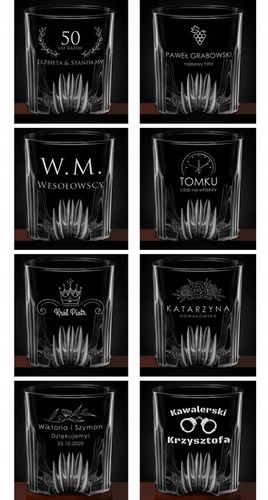 Karafka 6 Szklanek Zestaw do Whisky z Grawerem Prezent na Urodziny Imieniny na Arena.pl