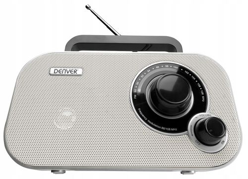 Radio FM kuchenne PRZENOŚNE sieciowo-bateryjne strojenie analogowe Denver na Arena.pl