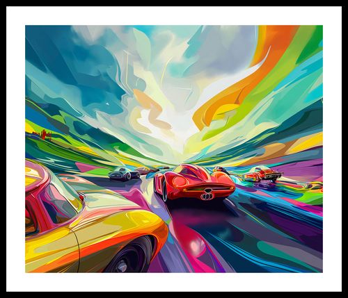 Plakat 60x50cm Wyścig Przy Barwach na Arena.pl