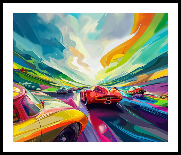Plakat 60x50cm Wyścig Przy Barwach zdjęcie 3
