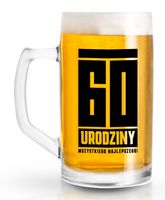 Kufel Do Piwa „60 Urodziny” 500 Ml – Humorystyczny Prezent Urodzinowy