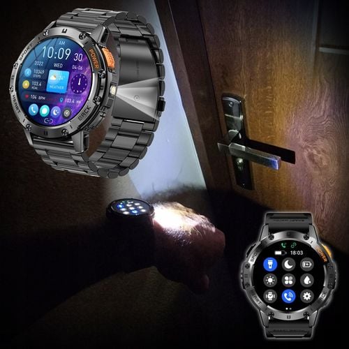 Zegarek Męski Smartwatch AMOLED IP68 530mAh Pomiary Rozmowy SMS Latarka PL na Arena.pl