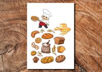 Wydruk cukrowy na tort A4 piekarz chleb DIY