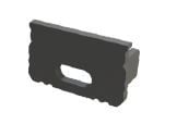 czarna zaślepka z otworem GLS2 endcap black with hole