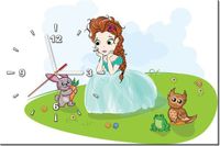 60CM 40CM ZEGAR OBRAZ MAŁA KSIĘŻNICZKA ŁĄCE DRUK PŁÓTNO RAMA