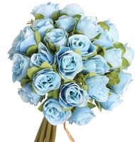 RÓŻA RÓŻE BUKIET RÓŻ SZTUCZNE KWIATY 28CM 9GAŁ.PREMIUM