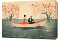 Obraz 70x50cm Romantyczna Eskapada po Rzece