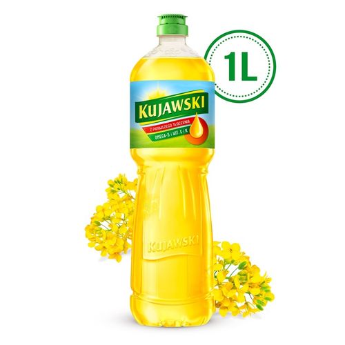 Kujawski Olej Rzepakowy 1l - orginalne opakowanie na Arena.pl