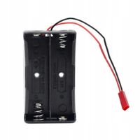 KOSZYK BOX NA 2 BATERIE OGNIWA AKUMULATORKI 18650 SZEREGOWY + WTYK