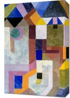 Obraz 40x60cm Colorful Architecture, Paul Klee Vintage do Salonu
