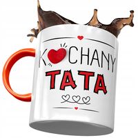 Kubek Pomarańczowy Dla Taty Ojca Na Dzień Taty Z Nadrukiem Ze Zdjęciem