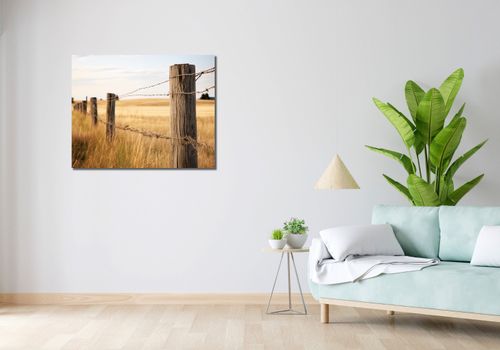 Obraz 90x70cm Płot na Polu na Arena.pl