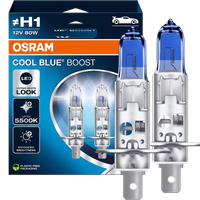 ŻARÓWKI H1 OSRAM COOL BLUE BOOST NEX GEN. 5500K BIAŁE ŚWIATŁO JAK LED