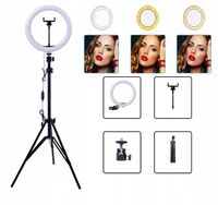 Lampa pierścieniowa LED 30CM 2m statyw selfi Wizaż