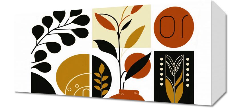 Obraz 40x20cm Kolaż Botaniczny zdjęcie 1