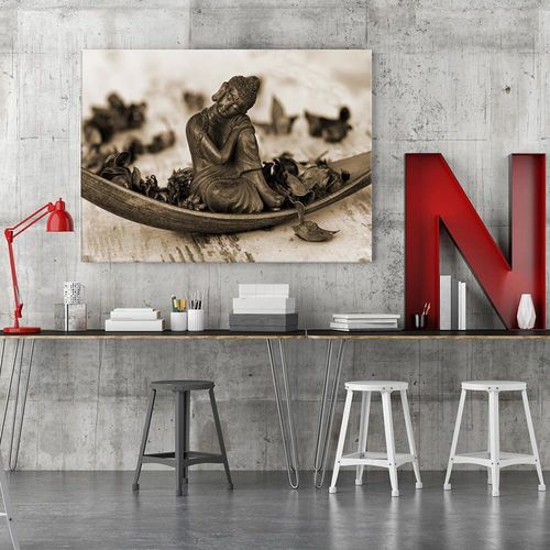 Obraz na płótnie - Canvas, Budda i płatki 4 90x60 na Arena.pl