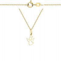 Złoty łańcuszek z aniołkiem 333