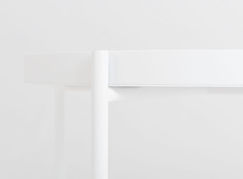 Stolik kawowy HANNA METAL 60-1F - biały, stolik nocny, stolik boczny zdjęcie 5