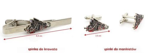 Zabytkowy pociąg HEFAJSTOS Spinki mankiet i krawat na Arena.pl