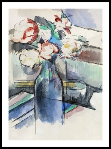 Plakat 50x70cm  Roses in a Bottle, Paul Cezanne Vintage do Salonu na Arena.pl