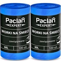 Worki na Smieci PACLAN EXPERT Wiazane 60L 200 szt