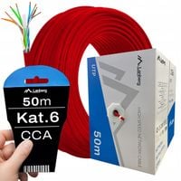 KABEL PRZEWÓD SIECIOWY LAN SKRĘTKA RJ45 UTP KAT.6 CAT.6 50M SZYBKI LANBERG