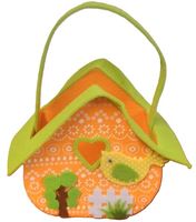 koszyczek filcowy domek  18x16 cm | SUN4001