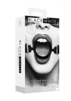 silicone ring gag   with adjustable bonded leather straps