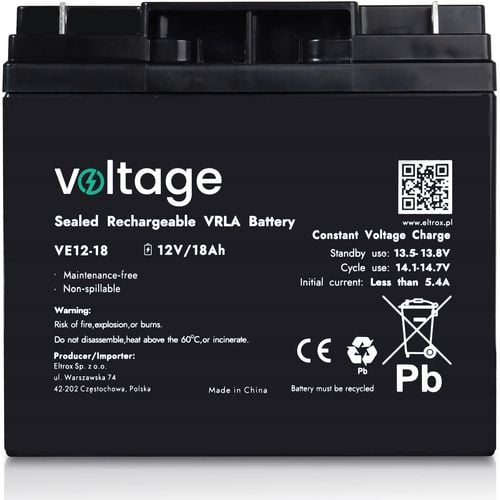 Akumulator AGM Voltage 12V 5Ah VE12-5.0 na Arena.pl