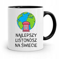 Kubek Czarny Dla Listonosza Najlepszy Na Świecie Z Nadrukiem Ze Zdjęciem