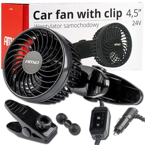 Wentylator samochodowy 4,5" Wiatrak Nawiew do auta Widlaka 24V KLIPS na Arena.pl
