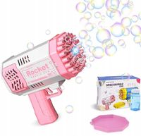 Pistolet Do BANIEK Bazooka Wytwornica Bańki Płyn Różowy Model