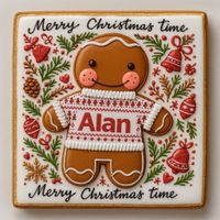 CIASTKO LUKROWANE ŚWIĄTECZNY LUDZIK NO2 KWADR ROZ.XL RĘCZNIE ROBIONE