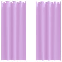 Zasłony z zasłonami 2 pcs Fioletowy Poliester