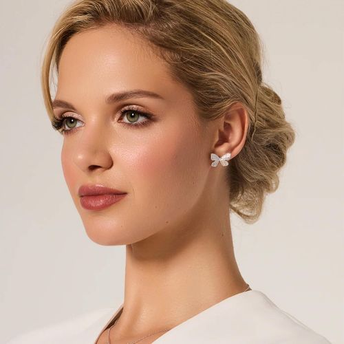 srebrne kolczyki motylki na Arena.pl