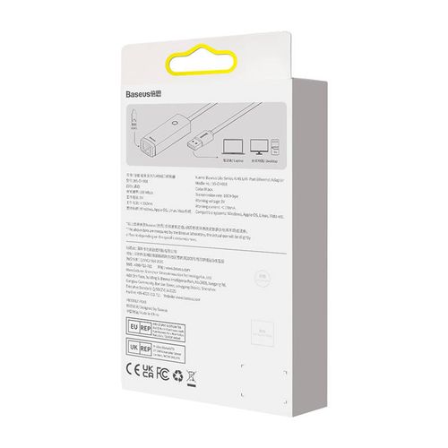 adapter sieciowy baseus lite series usb do rj45, 100mbps (czarny) na Arena.pl