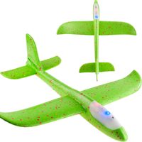 tg56682-2 duży samolot styropianowy ze styropianu 49cm świecący led
