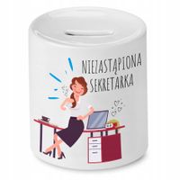 Skarbonka Dla Sekretarki Niezastąpiona Sekretarka Z Nadrukiem Ze Zdjęciem