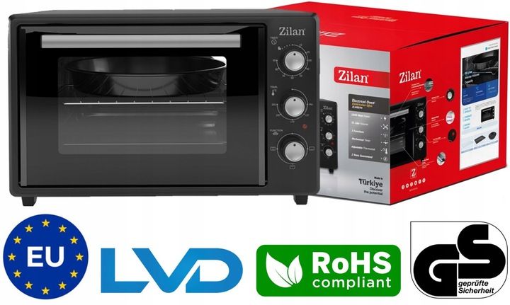 MINI PIEKARNIK ELEKTRYCZNY DOUBLE GLASS GRILL TIMER 35L 1800W zdjęcie 6