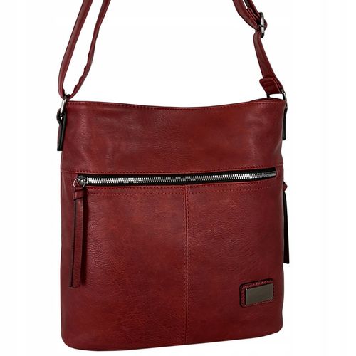 Torebka Damska Listonoszka Bordowa Torba Worek Na Ramię Długi Pasek Lekka na Arena.pl