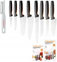 FISKARS ZESTAW KOMPLET 8 NOŻY KUCHENNYCH DO SIEKANIA KROJENIA WARZYW MIĘSA