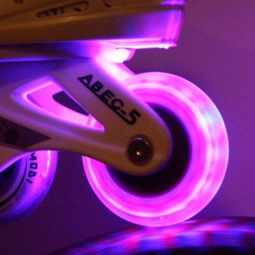 Rolki SAPHIRE 2 regulowan kauczuk 34-37 LED Świecą na Arena.pl