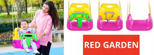 Huśtawka Ogrodowa Modułowa domowa dla Dzieci 3w1 Mocna na Linach Bezpieczna na Arena.pl