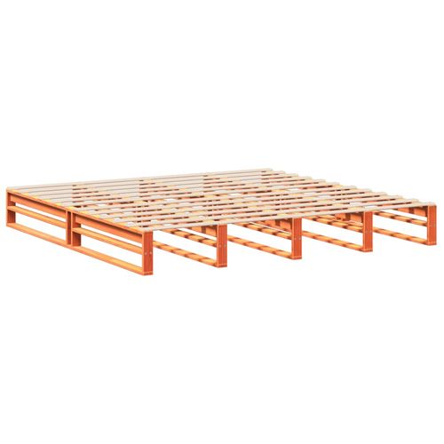 Łóżko bez materaca, woskowy brąz, 200x200 cm, drewno sosnowe na Arena.pl