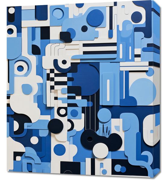 Obraz 60x70cm Niebieski Labirynt zdjęcie 1