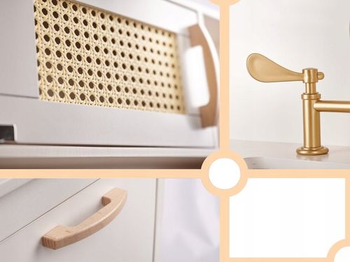 Kuchnia dla dzieci drewniana MDF retro z akcesoriami BOHO 100cm na Arena.pl