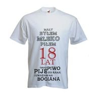 ŚMIESZNE KOSZULKI prezent urodziny T-shirt 18 LAT